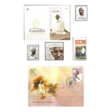 # Mcn # Lote Temático 1969/20 - Mahatma Gandhi - Selos+fdc's