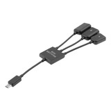 . Micro Usb2.0 Power Charge Host Otg Hub, 3 Em 1, Macho