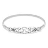  - Pulseira De Prata Esterlina Antiga Celtic Trinity Knot Cu