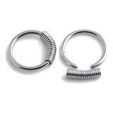 (1 Peça) Piercing Argola Mola Titânio 1.2mm 10mm Daith