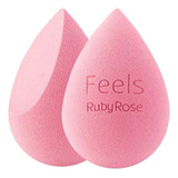 01 - Esponja De Maquiagem Soft Blender Feels Rubyrose Rosa Chiclete