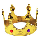 01 Coroa Rei Rainha Príncipe Ajustável Fantasia Carnaval