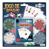 01 Jogo Baralho Com 24 Fichas Poker Truco Premium