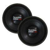 02 Alto Falante Bomber 12 Pol Woofer Atrack 550w Rms 4 Ohms Cor Preto