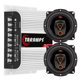 02 Alto Falantes 5 Jbl 160w 5trms80 + Módulo Taramps Ts400x4 Cor Preto