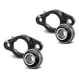 02 Mancal Oval 2 Furos Com Rolamento Ucfl204 Para Eixo 20mm