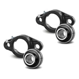 02 Mancal Oval 2 Furos Com Rolamento Ucfl204 Para Eixo 20mm