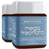 02 Potes Do Mega Treonato 500mg - Magnésio Com Fórmula Desenvolvida Para A Memória E Cognição - 120 Cápsulas