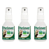 03 Periovet Spray 100ml- Vetnil - Tratamento Tartaro Bucal