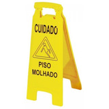 04 Placa Sinalizadora Piso Molhado Sinalização