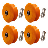 04 Roldana Nylon Laranja 3 Polegadas Portão Grade Trilho