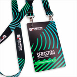 05 Credenciais Pvc Eventos + 05 Cordões Personalizados