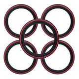 05 Faixa Branca Filete Vermelho Pneu Aro 15 Fusca Tipo Empi