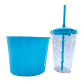 05 Kits Cineminha Balde 1,5 Litros +copo Twister 500ml