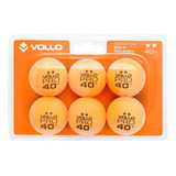 06 Bolas Bolinha Tênis De Mesa Vollo 2 Estrelas Plástico Abs