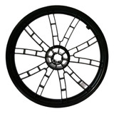 1- Roda Dianteira Aro 14 Para Bicicleta Nathor Preta S/ Eixo