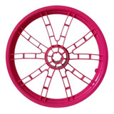1- Roda Dianteira Aro 14 Para Bike Nathor Rosa Pink S/ Eixo