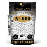 1.000 Cápsulas Vazias De Gelatina Branca No 000 (1.400mg)