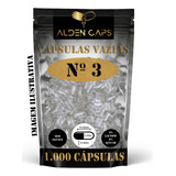 1.000 Cápsulas Vazias De Gelatina Incolor No 3 (150mg)