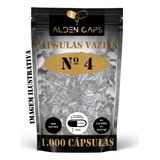 1.000 Cápsulas Vazias De Gelatina Incolor No 4 (100mg)