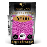 1.000 Cápsulas Vazias De Gelatina Rosa Nº 00 (1000mg)