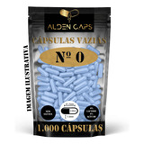 1.000 Cápsulas Vazias Gelatina Azul Claro Nº 0 (500mg)