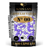 1.000 Cápsulas Vazias Lilás E Branca No 00 (1000mg)
