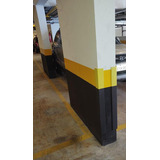 1 Cantoneira Garagem Protetor Coluna Condomínio Carro 82cm Cor Preto E Amarelo