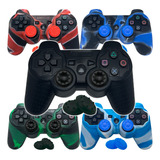 1 Capa Case Silicone Controle Ps3 + 2 Grips