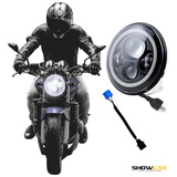 1 Farol De Led Moto 7 Polegadas Angel Eye Drl Função Seta
