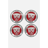 1 Jaguar Calota Cubo Centro Roda 58mm Vermelha Cada Unidade