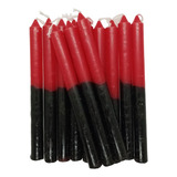 1 Kilo Vela Preta E Vermelha Bicolor 1kg 31+ Velas Exu Quilo