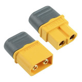 1 Par Conectores Plugs De Energia Xt60h Com Capa Macho+femea