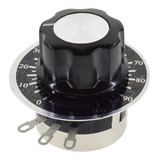 1 Potenciômetro Linear Simples Wth118 47k + Knob + Dial