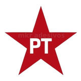 10 Adesivo Estrela Pt Lula Partido Dos Trabalhadores