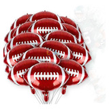 10 Balão Bola Futebol Americano Bola Metalizado Rugby 4d