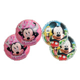 10 Balão Metalizado Mickey E Minnie Rosa De 45 Cm 