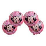 10 Balão Metalizado Minnie Rosa De 45 Cm Lindo Para Festas