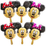 10 Balões Metalizado Mickey/minnie De 30 Cm 