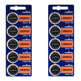 10 Baterias Cr2032 3v Sony/murata (2 Cartelas) 