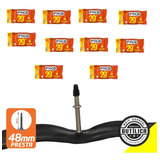 10 Camara Ar Aro 29x1.9/2.125 Bico Fina Válvula Presta Mtb