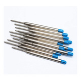 10 Carga Refil De Canetas Metal Tipo Crown Parker Azul