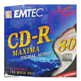 10 Cd-r Máxima Digital Áudio Emtec-80 Min P/ Gravadores