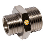 10 Conexão Niple Redução 1/4'' X 1/8'' Sextavado Rosca Bsp