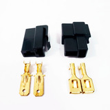 10 Conjunto Conector 2 Vias Com Terminais (macho E Fêmea)