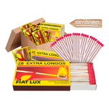 10 Cx De Fósforos Longos 9,5 Cm Cada 50un Fiat Lux Kit