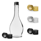 10 Garrafas De Vidro Firenze 375ml + Tampas Metálica E Lacre