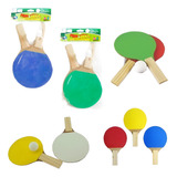10 Kits Com 2 Raquetes E 1 Bolinha Ping Pong Brinquedo Festa