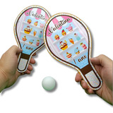 10 Kits Raquete Ping Pong Personalizada Confeitaria