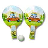 10 Kits Raquete Ping Pong Personalizada Viagem